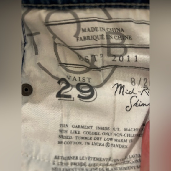 Treasure & Bond Mid-Rise and Skinny Boyfriend Ankle Jeans, Size 29 - Picture 8 of 9